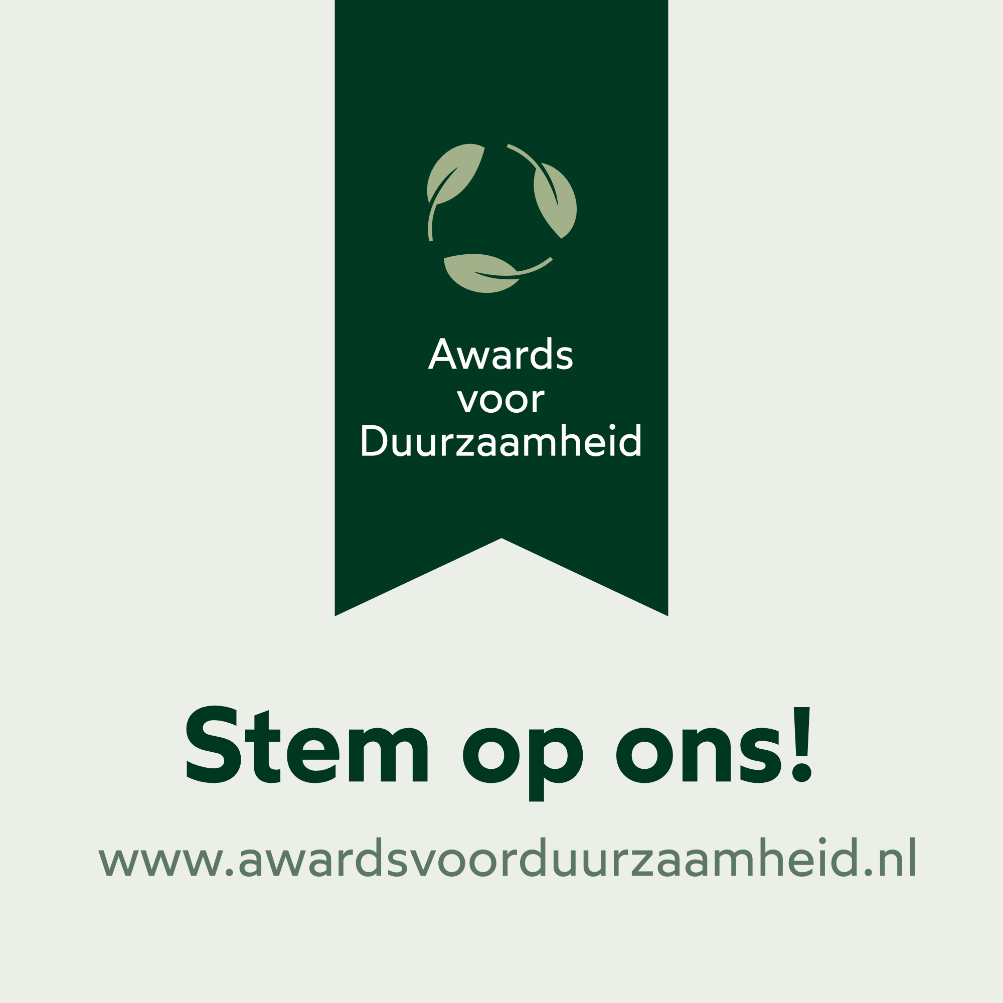 Logo Awards voor Duurzaamheid. Stem op CleanUp Hoorn.